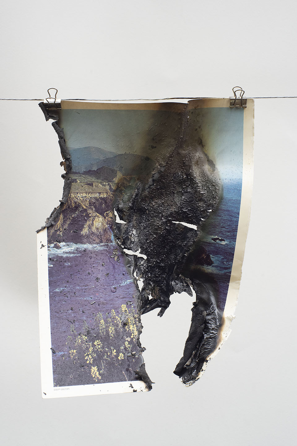 burnt, extinguished and re-photographed image of Yosemite